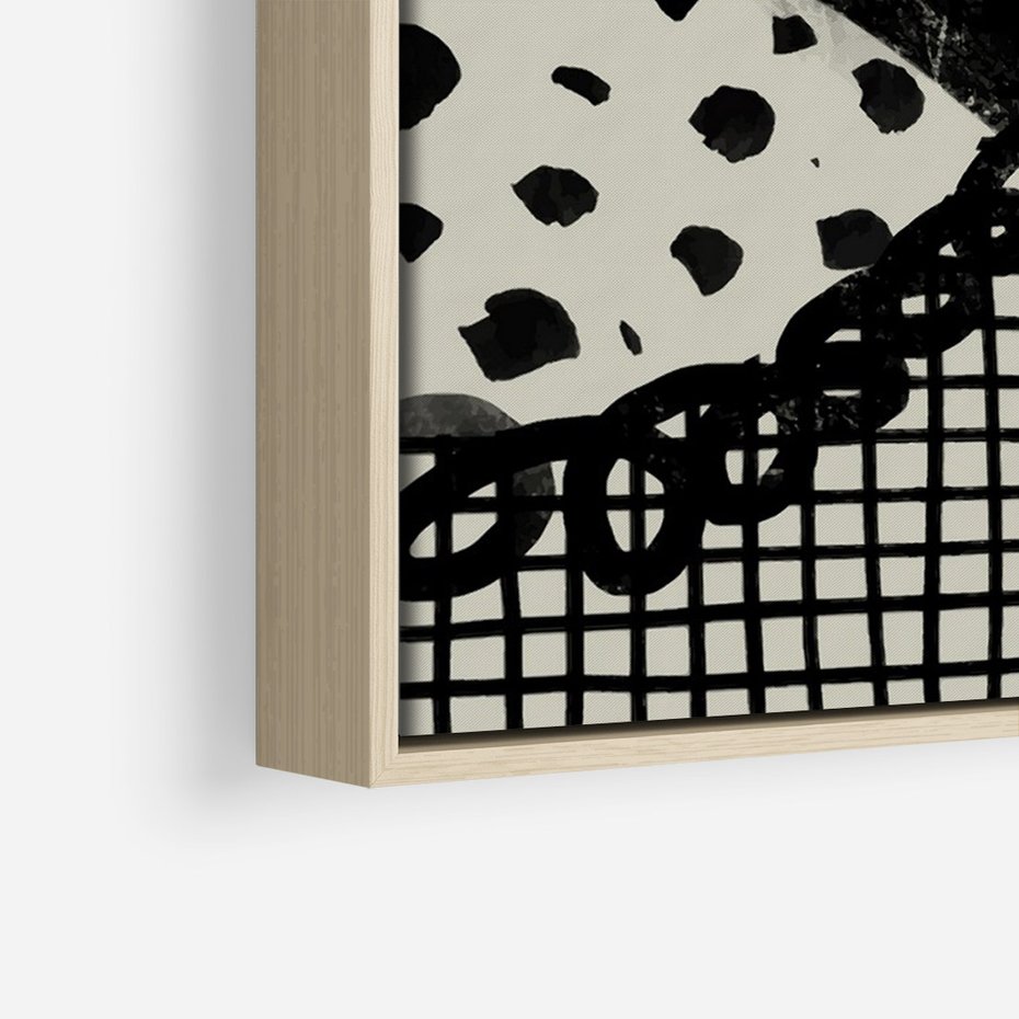 Obraz w ramie 80x120 - Nieznanie Zaskoczenia - bstrakcyjna mroczna kompozycja, nieregularne - rama drewno