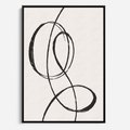 Obraz w ramie 50x70 - Zaklęte Linie - abstrakcyjne szkicowane linie, minimalizm - rama czarna