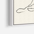 Obraz w ramie 80x120 - Akt w Minimalizmie - kobieta akt, minimalizm - rama biała