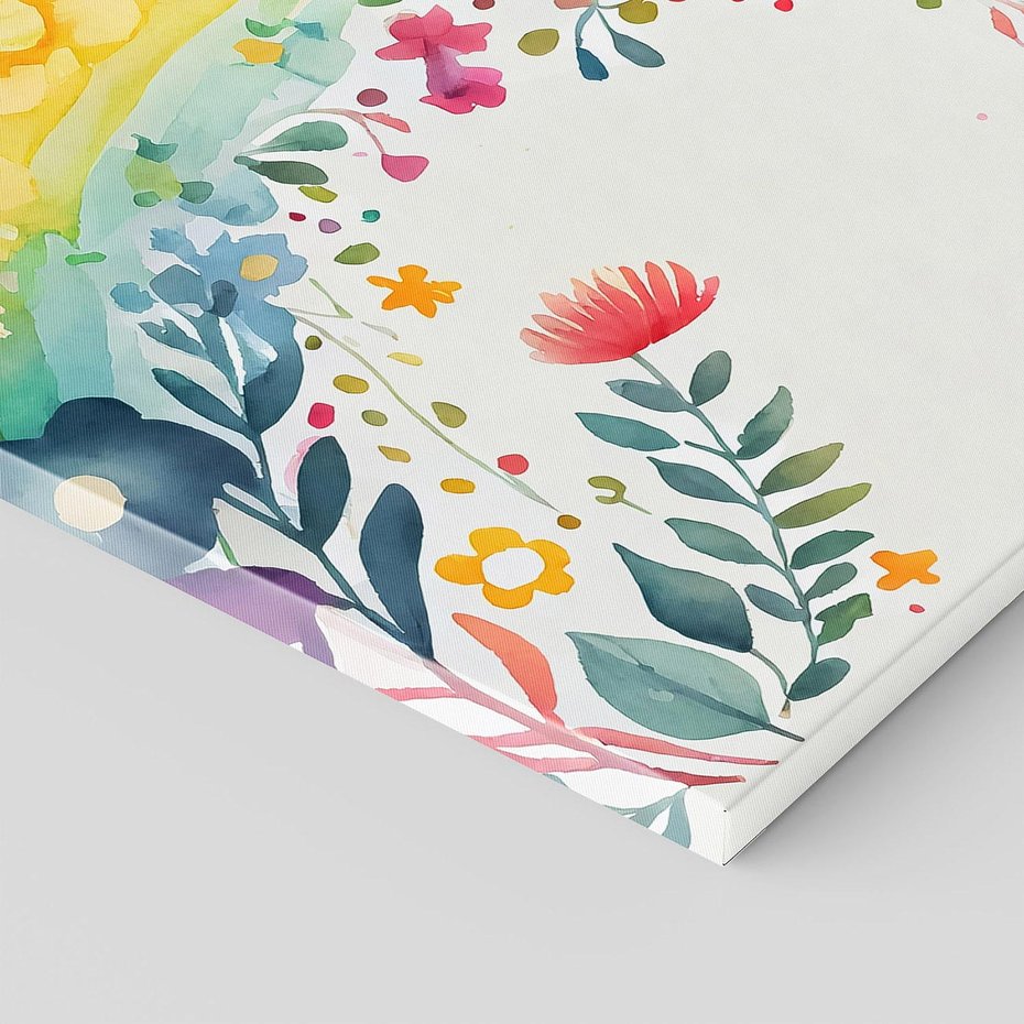 Obraz na płótnie 60x60 - Świat Kolorów - obraz pokój dziecka, dziewczynki