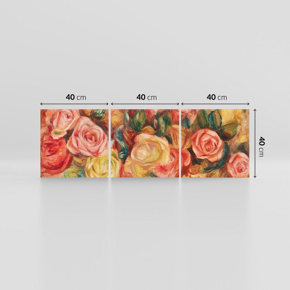 Obraz na płótnie 120x40 - "Róże" (1912), Pierre-Auguste Renoir - Reprodukcja - reprodukcja, obraz na płótnie