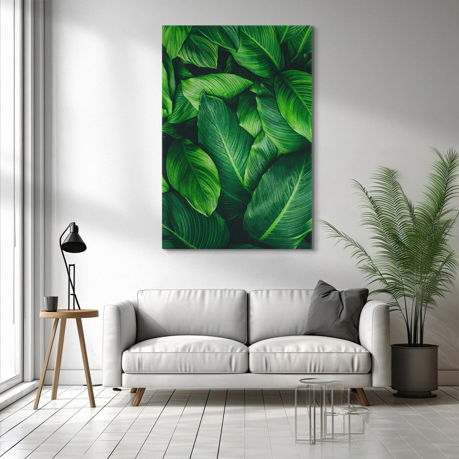 Obraz na płótnie 70x100 - Palma Liście Kwiat - palma, liście
