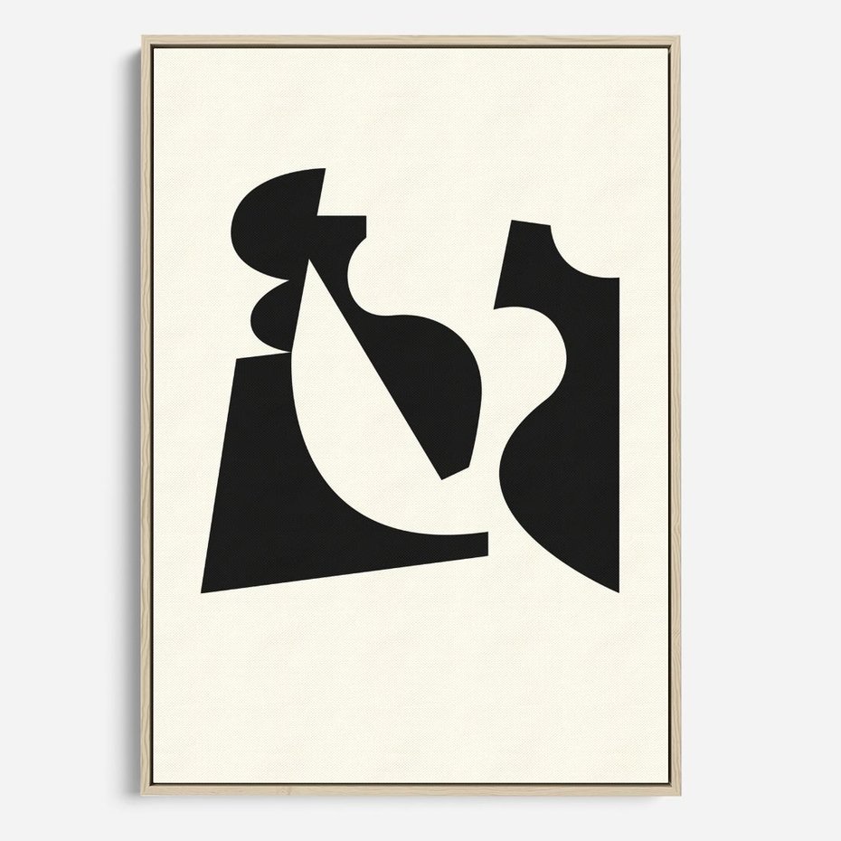 Obraz w ramie 70x100 - Tajemnicze Spektrum - abstrakcyjne kształty, geometria - rama drewno