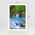 Plakat bez ramy 21x30 - Siła Rzeki i Urok Wodospadu - rzeka, wodospad