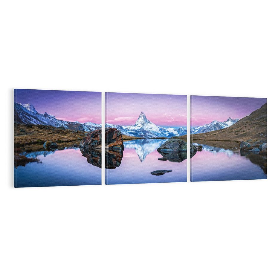 Obraz na płótnie 120x40 - Wielkość górskiego krajobrazu - lodowiec, góry