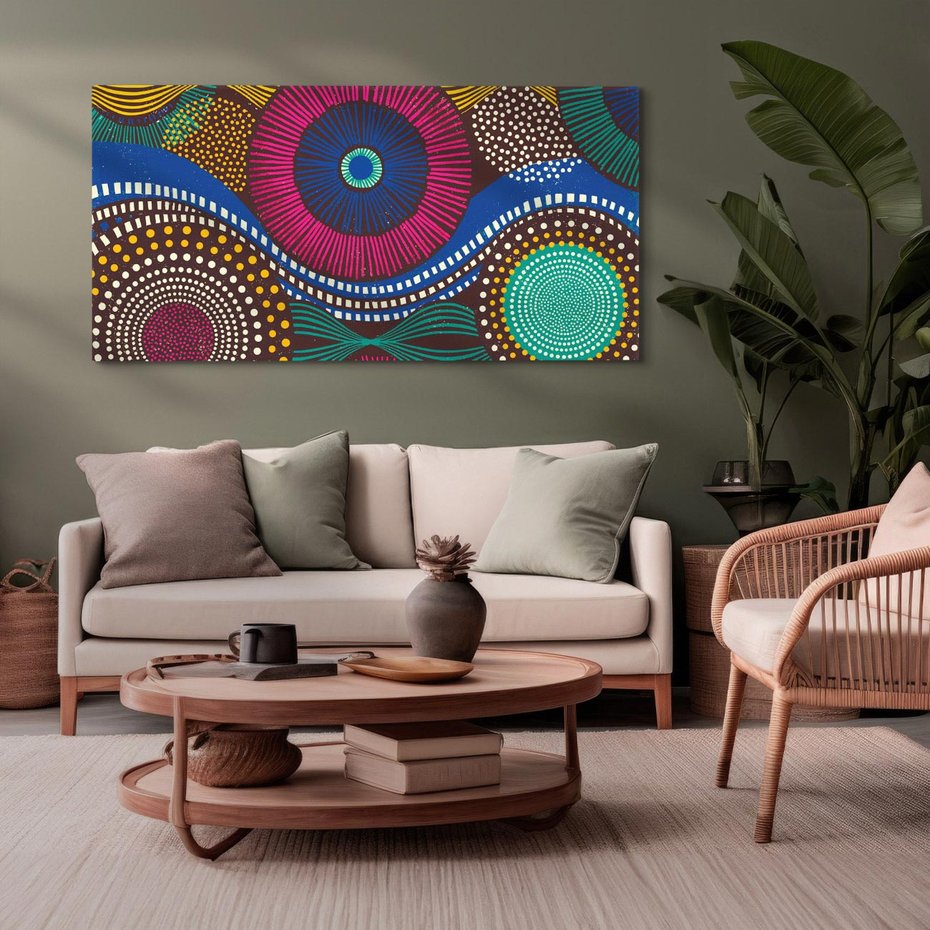 Obraz na płótnie 100x50 - Energia Wzorców - enticzne wzory, kształty