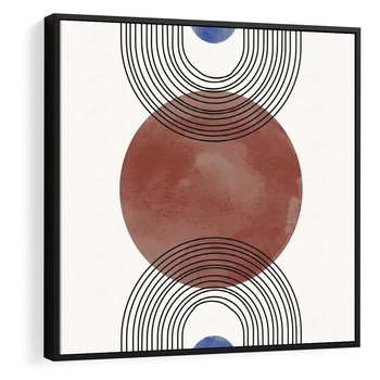 Obraz w ramie 50x50 - Księga Impulsów - nowoczesny plakat, styl midcentury - rama czarna