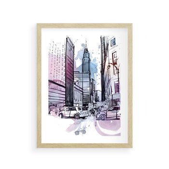 Plakat w ramie 40x50 - Miasto ożywione pulsującym życiem - szkocja, miasto - rama drewno