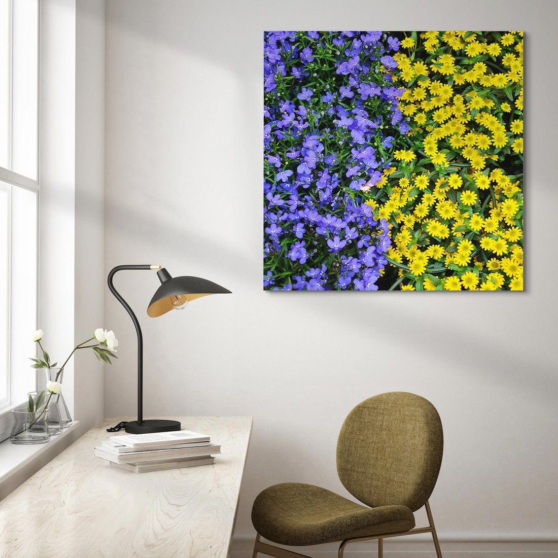 Obraz na płótnie 50x50 - Tulipanowe Elegancja - kwiat, kwiaty