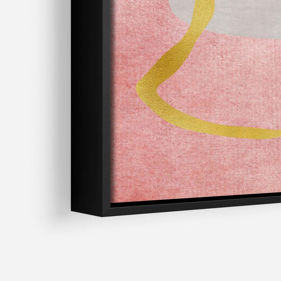 Obraz w ramie 70x50 - Ekspresja w ruchu pędzla - abstrakcja, połączenie kształtów - rama czarna