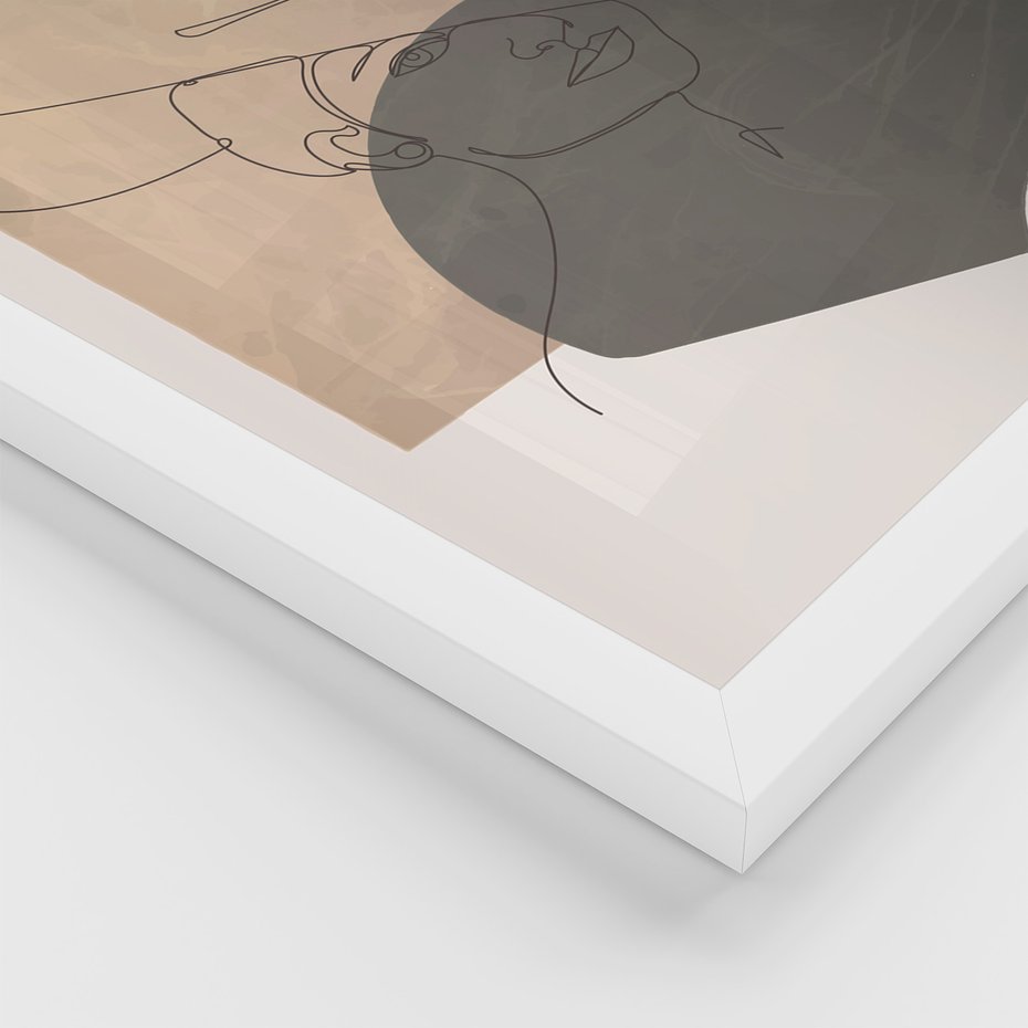 Zestaw obrazy w ramie 40x50 galeria - Kobiety, plakaty, boho - rama biała