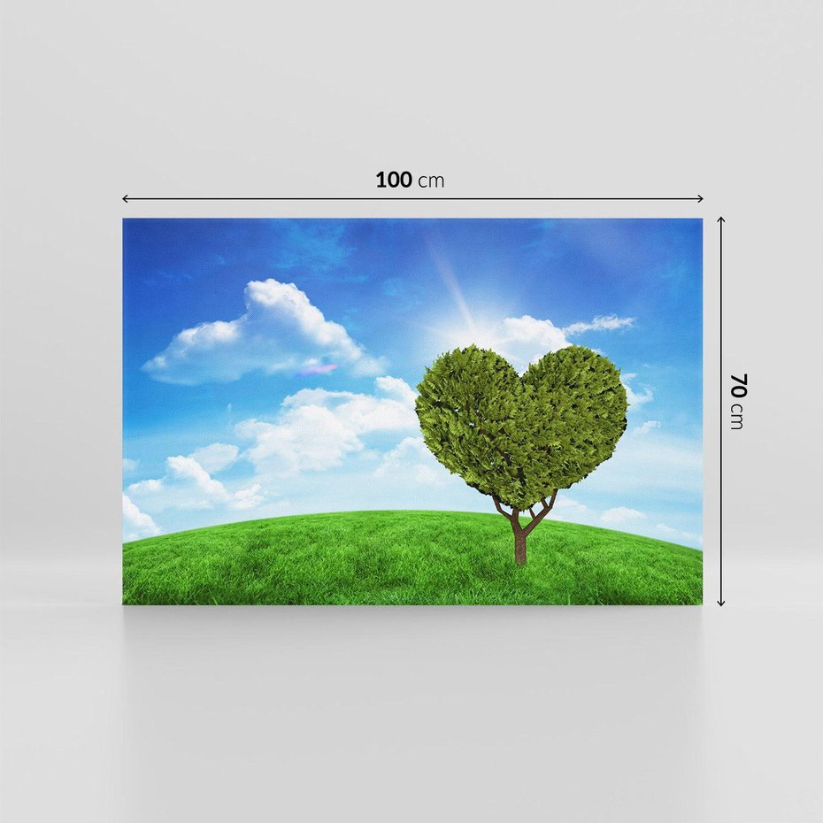 Obraz na płótnie 100x70 - Drzewo sercem nieba - drzewo, serce