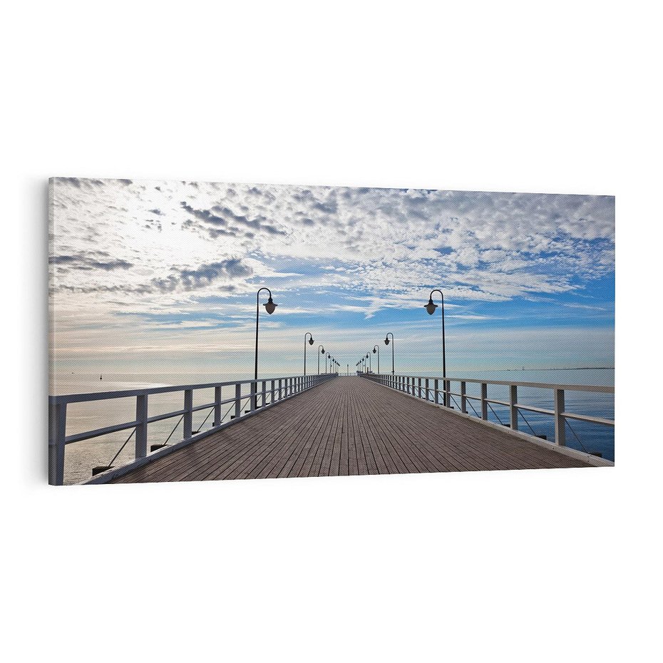 Obraz na płótnie 120x60 - Molo nad Bałtykiem w Gdyni - molo, Gdynia