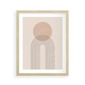 Plakat w ramie 40x50 - Konturem Zdefiniowane - boho plakat, minimalizm - rama drewno