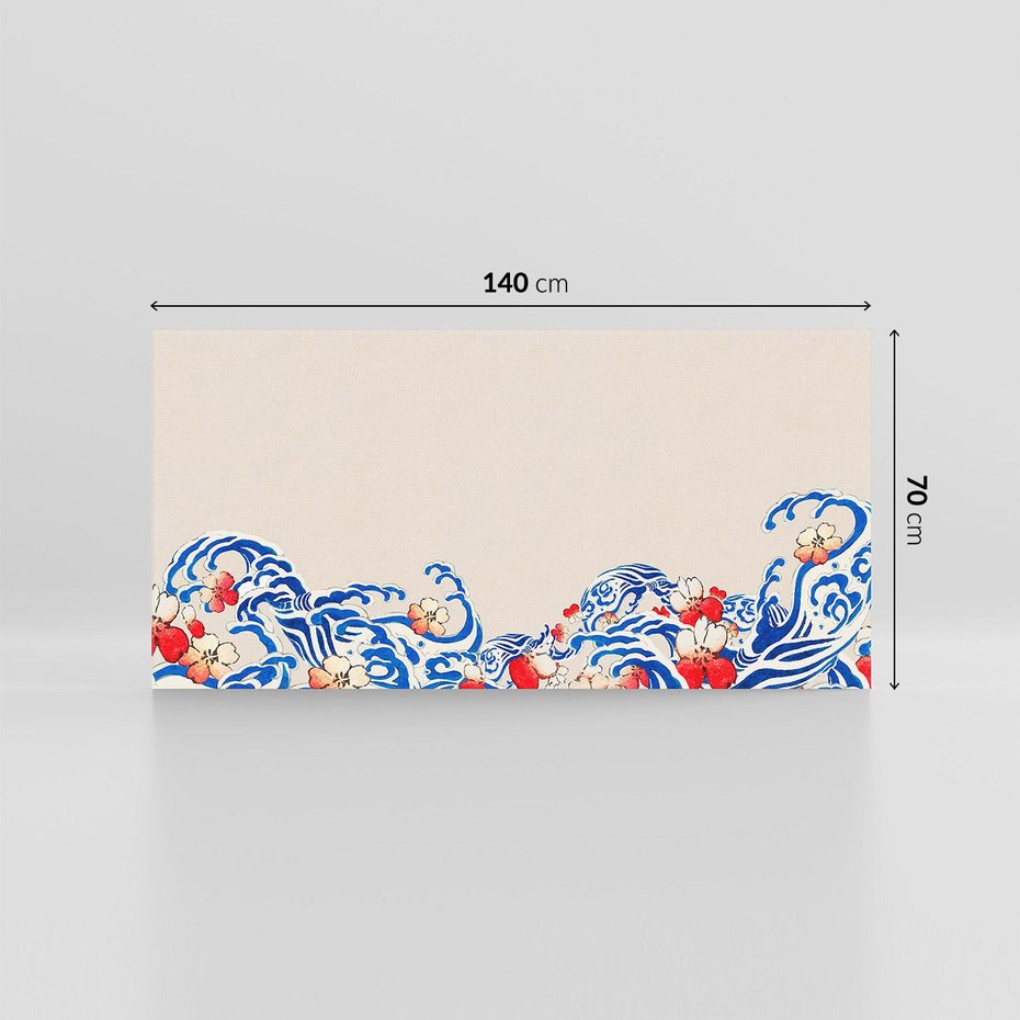 Obraz na płótnie 140x70 - Japońska Harmonia: Falujące Kwiaty - japonia, orientalne kwiaty wiśni