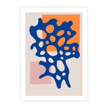 Plakat bez ramy 21x30 - Delikatne Plamiste Refleksje - abstrakcja, nowoczesny plakat