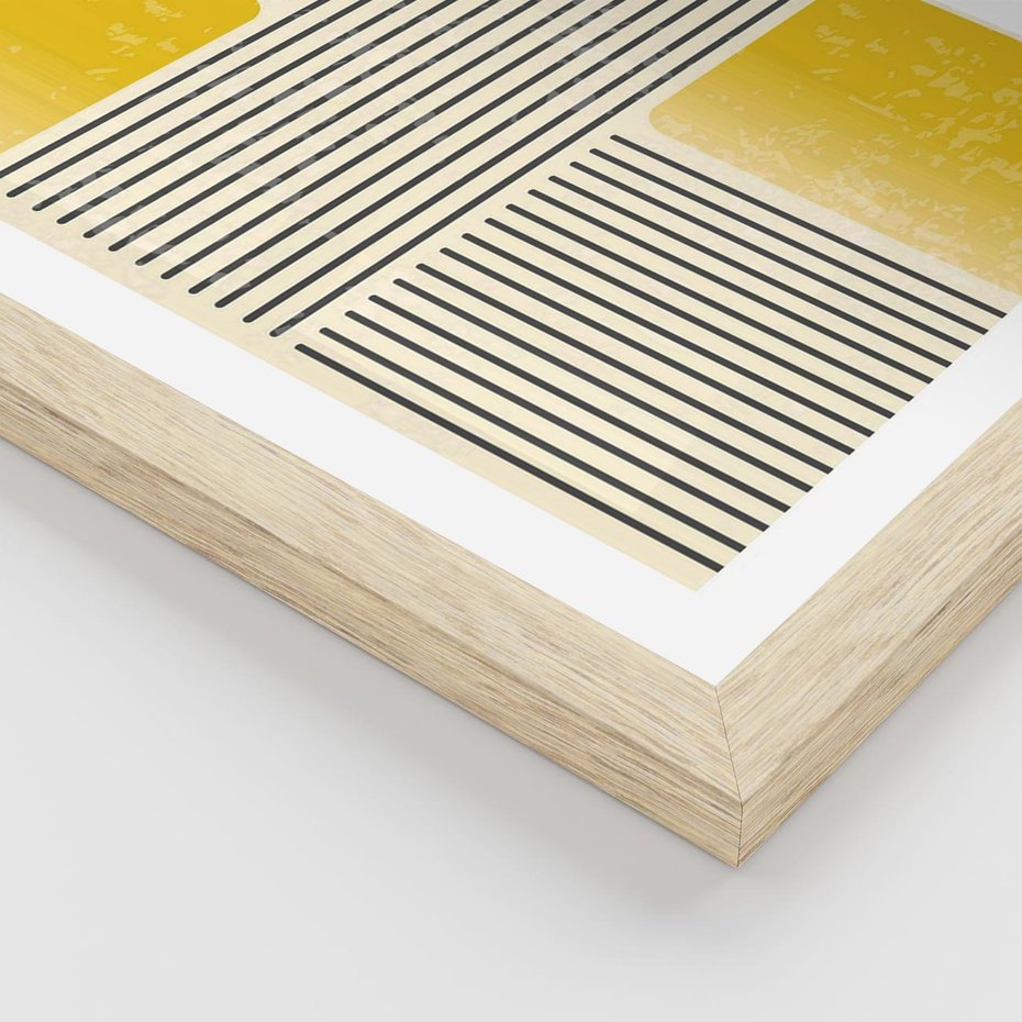 Plakat w ramie 30x40 - Geometria w Ruchu - geometria, proste linie - rama drewno