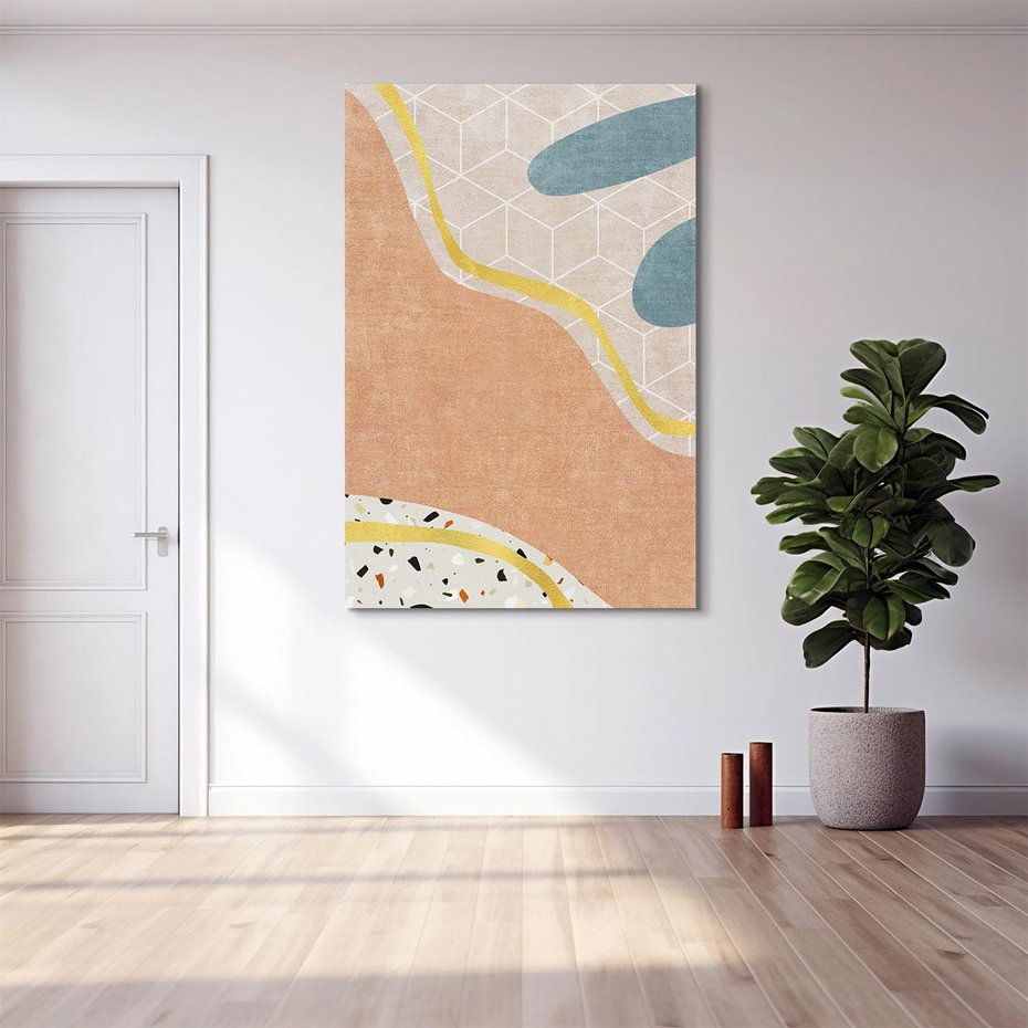 Obraz na płótnie 80x120 - Tańczący w deszczu pigmentów - abstrakcyjne formy, rozlane farby