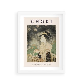 Plakat w ramie 30x40 - Sztuki Choki w Twoim Domu - reprodukcja, rycina - rama biała