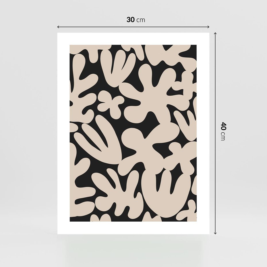 Plakat bez ramy 30x40 - Księga Ukrytych Widoków - abstrakcyjne czarno białe formy, minimalizm