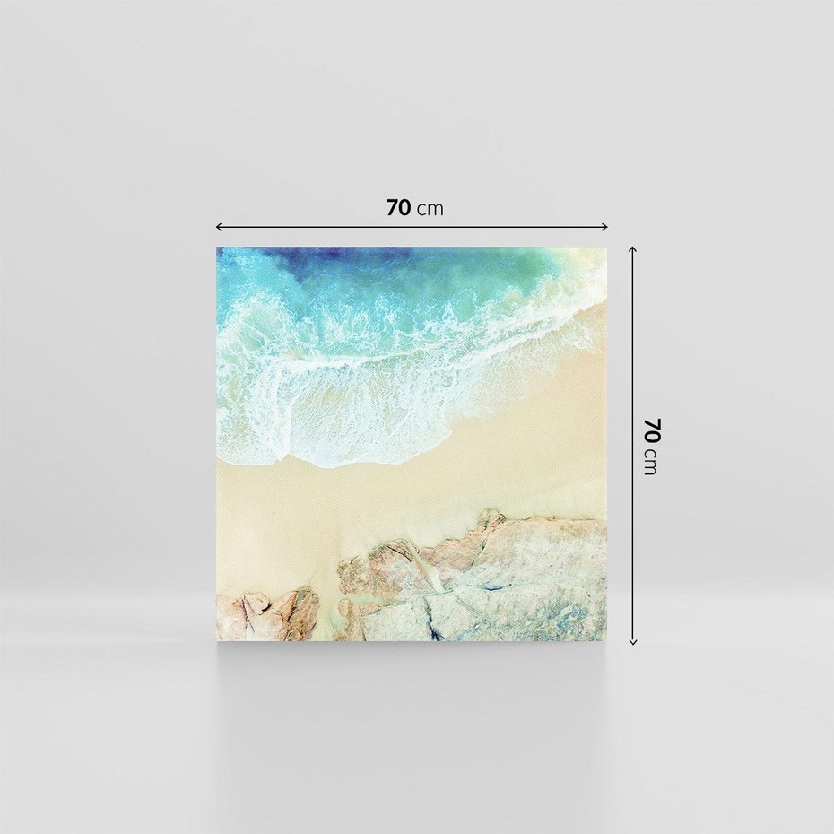 Obraz na płótnie 70x70 - Turkusowe Skrzydła - morze, plaża
