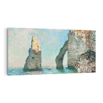 Obraz na płótnie 140x70 - Klify Étretat (1885), Claude Monet - Reprodukcja - reprodukcja, obraz na płótnie