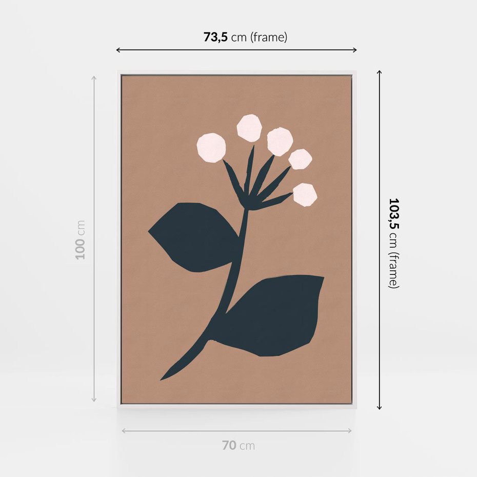 Obraz w ramie 70x100 - Rozbijające Granice - abstrakcyjny obraz, plakat - rama biała