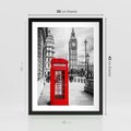 Plakat w ramie 30x40 - Ikoniczna budka w Londynie - Londyn, budka - rama czarna