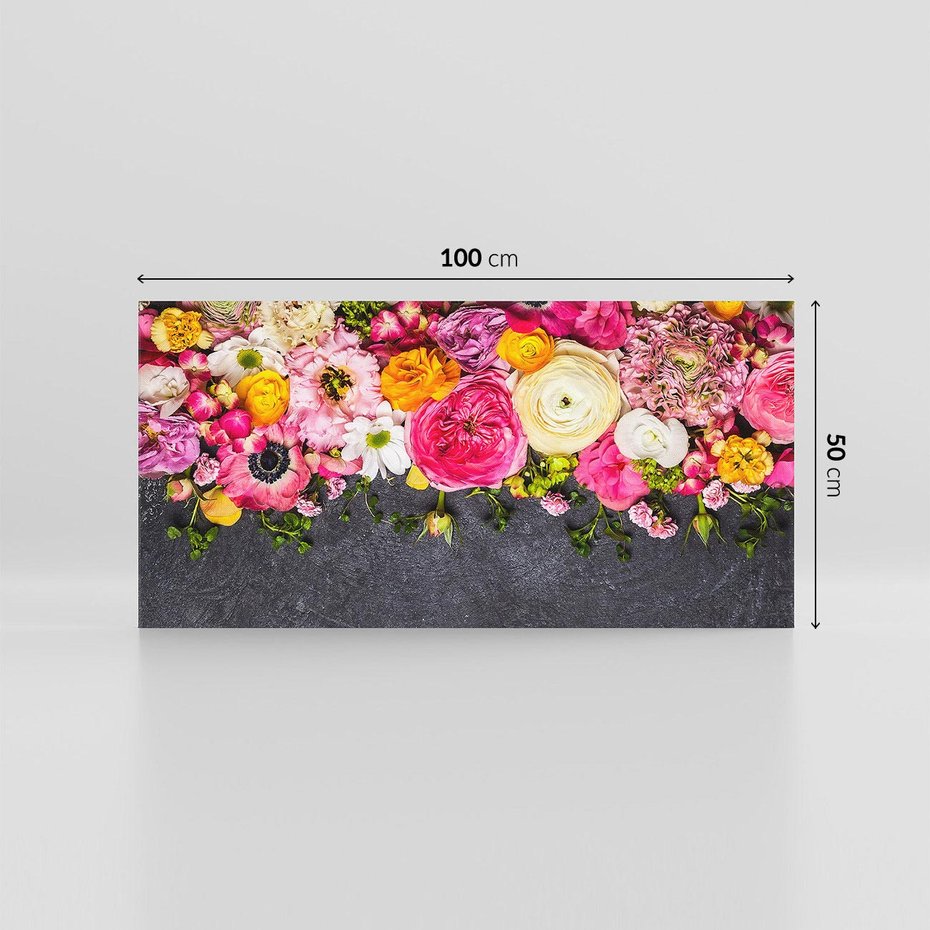 Obraz na płótnie 100x50 - Kompozycje kwiatowe: harmonia natury - kwiaty, kompozycja