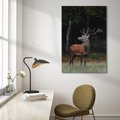 Obraz na płótnie 50x70 - Spotkanie z naturą - jeleń, las