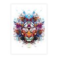Plakat bez ramy 50x70 - Tygrys w graficznej oprawie - tygrys, grafika