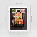 Plakat w ramie 40x50 - Kulinarne podróże do Japonii - sushi, japonia - rama biała