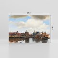Obraz na płótnie 100x70 - "View of Delft" Johann Vermeer (1660–1661) - Reprodukcja - reprodukcja, obraz na płótnie