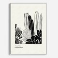Obraz w ramie 50x70 - Boho Oaza - kaktusy, rośliny - rama biała