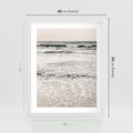 Plakat w ramie 40x50 - Szarość Morza - morze, fale - rama biała