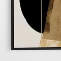 Obraz w ramie 50x50 - Wibracje Barw Ziemi - abstrakcyjny obraz, dziwne formy - rama czarna