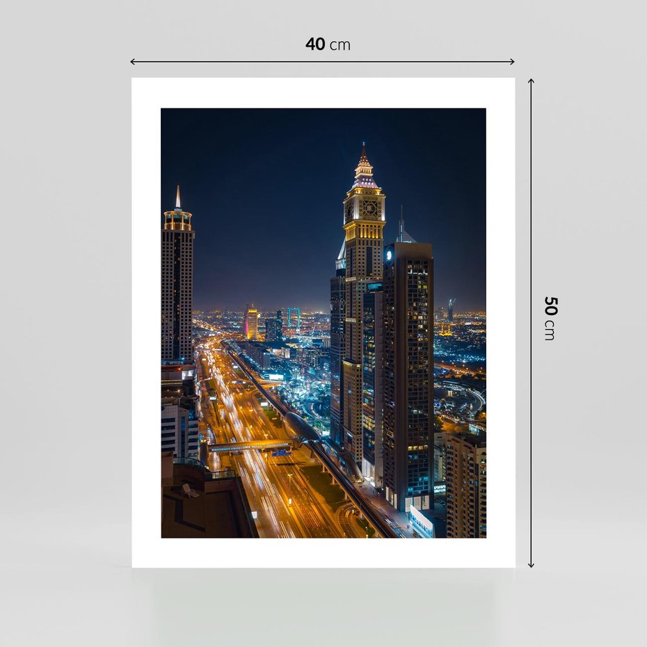 Plakat bez ramy 40x50 - Nocna magia - miasto, noc