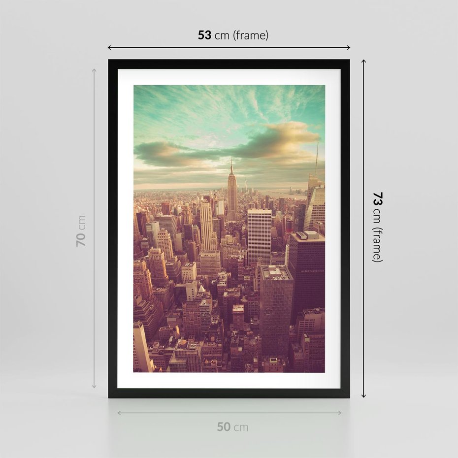 Plakat w ramie 50x70 - Nowy Jork w oczach - Nowy Jork - rama czarna