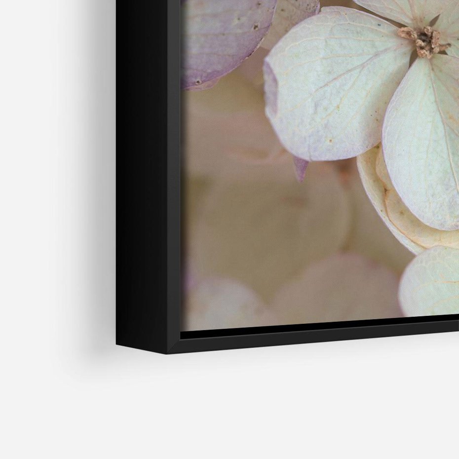 Obraz w ramie 70x50 - Kwiatowy taniec - kwiaty, hortensje - rama czarna