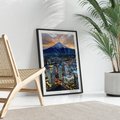 Plakat bez ramy 30x40 - Miasto na Górnym Horyzoncie - miasto, góry
