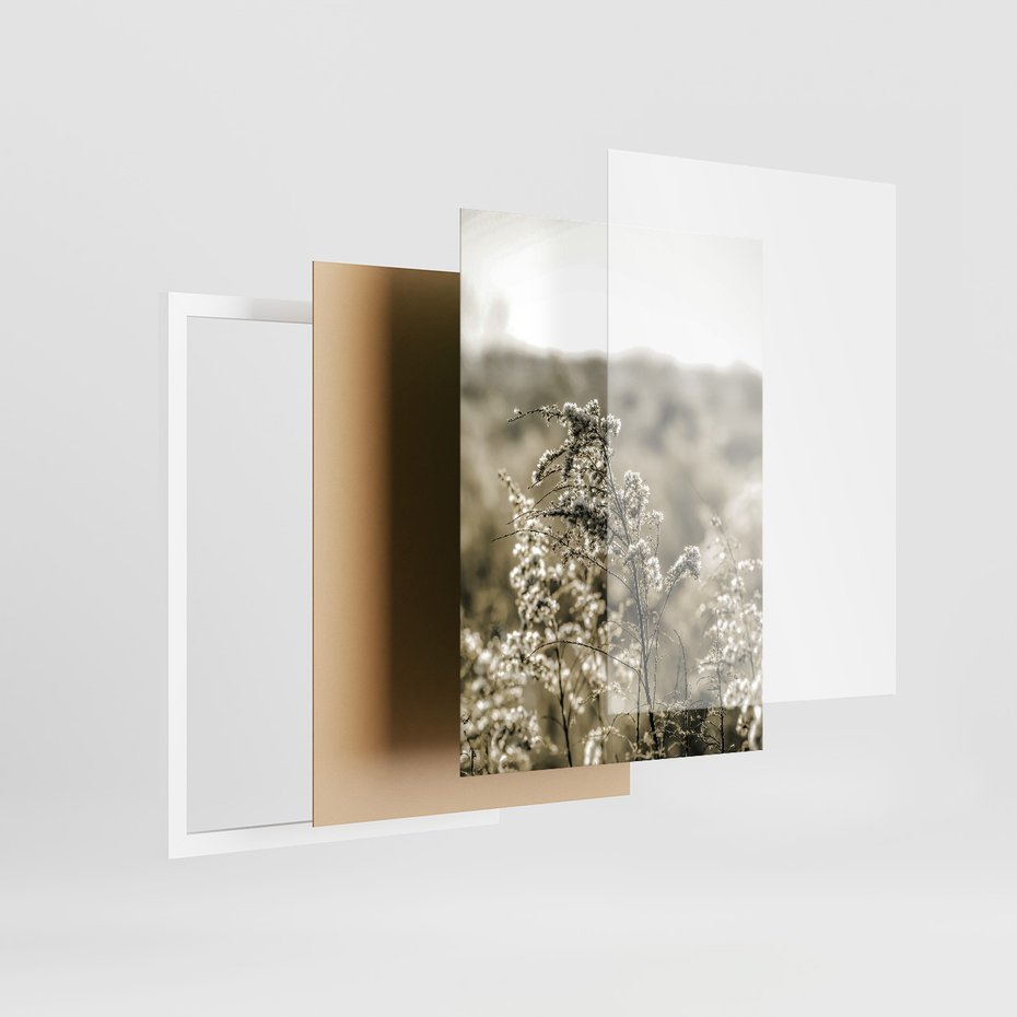 Zestaw obrazy w ramie 40x50 galeria - Boho, minimalizm, spokój, napis - rama biała