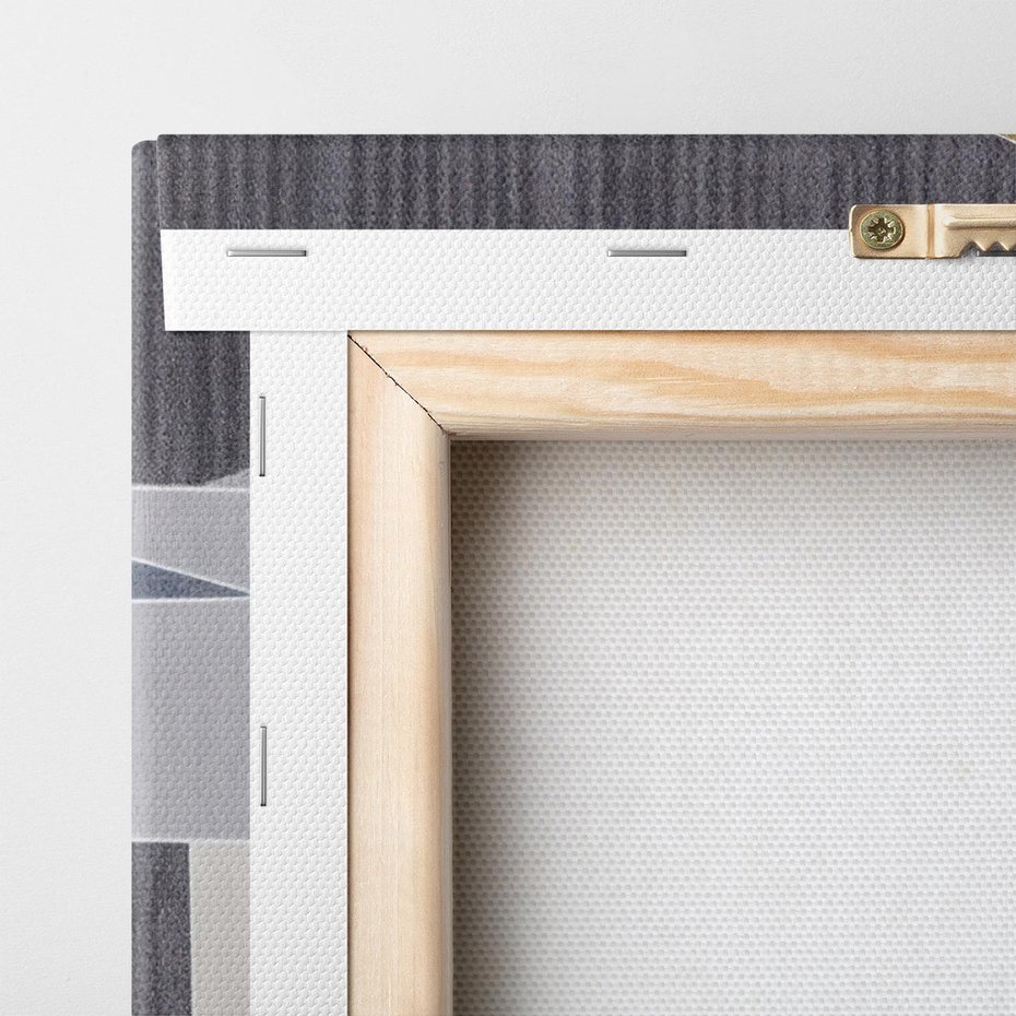 Obraz na płótnie 50x70 - Odbicie wschodzącego jutra - graficzne kształty, geometria