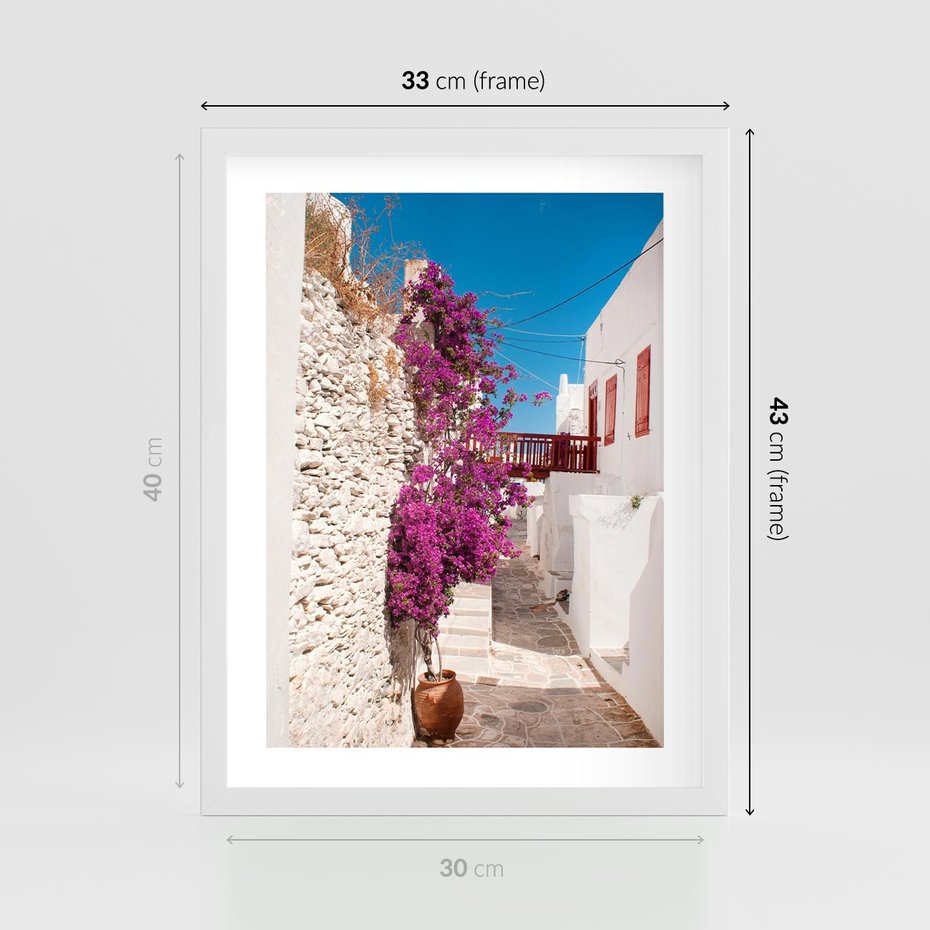 Plakat w ramie 30x40 - Chorwackie Wakacje - Chorwacja, wakacje - rama biała