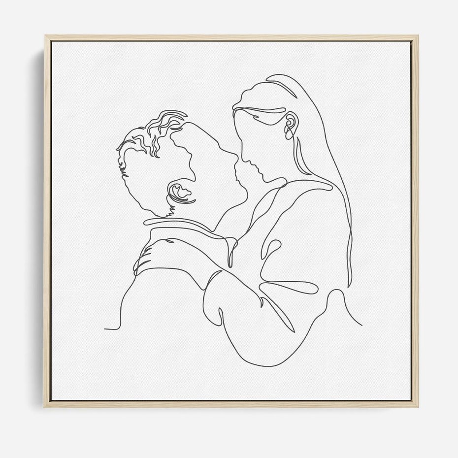 Obraz w ramie 50x50 - Bezgraniczne Tańce - para zakochanych, kobieta i mężczyzna - rama drewno