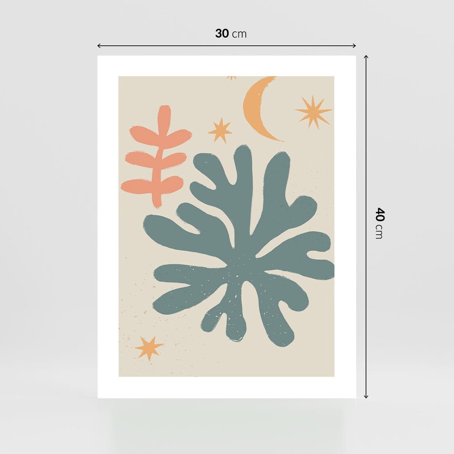 Plakat bez ramy 30x40 - Rozbłysk Emanacji - boho formy, kształty