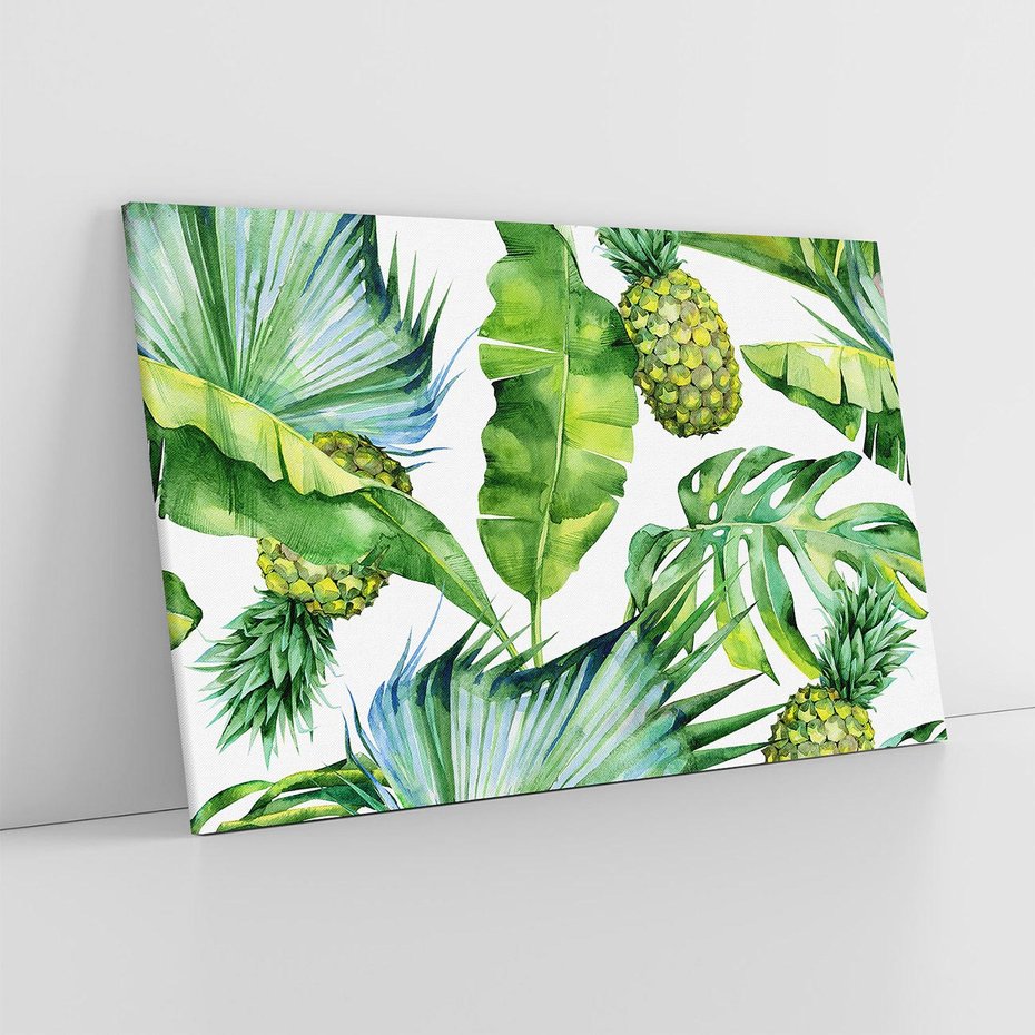 Obraz na płótnie 70x50 - Oaza Natury - liście, tropikalne