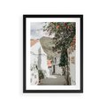 Plakat w ramie 30x40 - Południe Europy - śródziemnomorski krajobraz, uliczka we włoszech - rama czarna