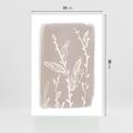 Plakat bez ramy 21x30 - Roślinne Przeniknięcia - nowoczesny subtelny plakat, beżowy