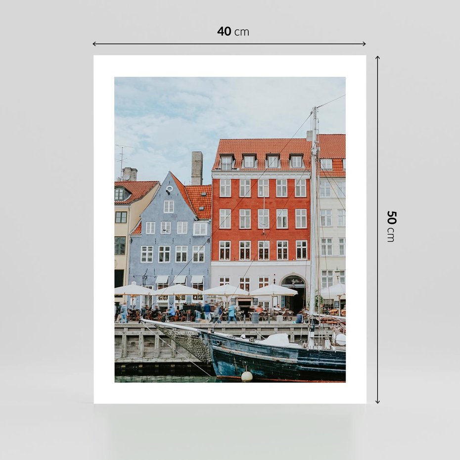 Plakat bez ramy 40x50 - Miejska Dynamika - Dania, Kopehaga