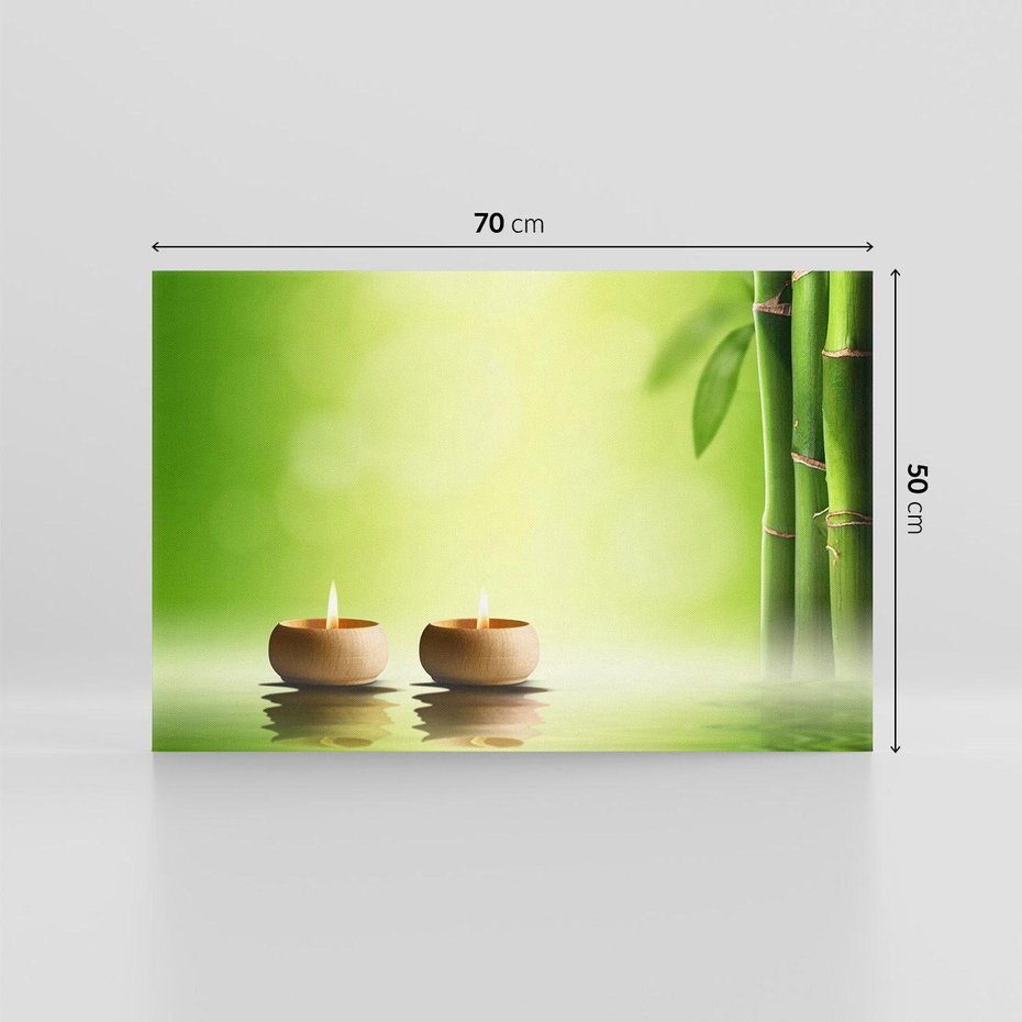Obraz na płótnie 70x50 - Relaks i Ukojenie - SPA, bambus